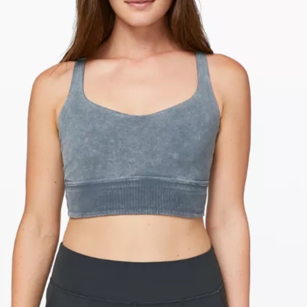 Lululemon Free To Be Bra *Long Line Rib Snow Wash Washed size 10 - Picture 10 of 16